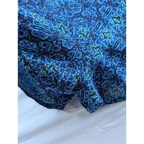 Mossimo Supply Co. Womens Blue Patterned V Neck Sleeveless Romper X-Small - Picture 7 of 10